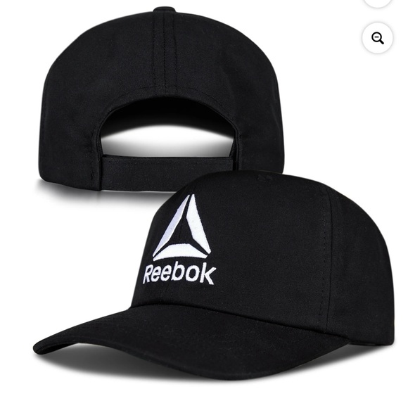 Reebok Black Club Cap Six-Panel Construction Light Weight Cap - Picture 1 of 8